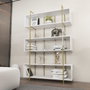 Hanah Home Estantería Bruti Blanco y Dorado